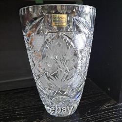 Varsovia Hand-Cut Polish Crystal Vase Fine Quality No Cracks