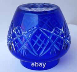 Vase, Crystal Glass, Flashed Glass, Hand Cut, Um 1900 O90