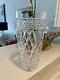 Vase Deep Cut Lead Crystal Heavy Vase Etched 12 Tall Poland Rich Elegant