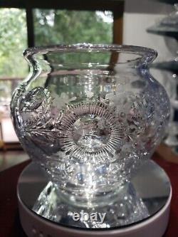 Vase Jardiniere American Brilliant Period Crystal Glass Cut Flowers Pairpoint