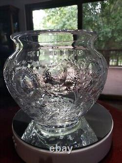 Vase Jardiniere American Brilliant Period Crystal Glass Cut Flowers Pairpoint