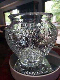 Vase Jardiniere American Brilliant Period Crystal Glass Cut Flowers Pairpoint