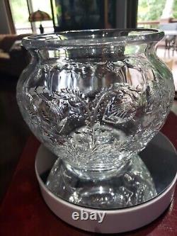 Vase Jardiniere American Brilliant Period Crystal Glass Cut Flowers Pairpoint