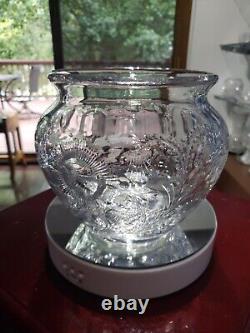 Vase Jardiniere American Brilliant Period Crystal Glass Cut Flowers Pairpoint