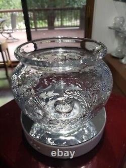 Vase Jardiniere American Brilliant Period Crystal Glass Cut Flowers Pairpoint