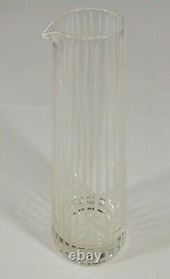 Venezia Salviati Murano Italy Cut Crystal Glass Graffiati Martini Pitcher Vase
