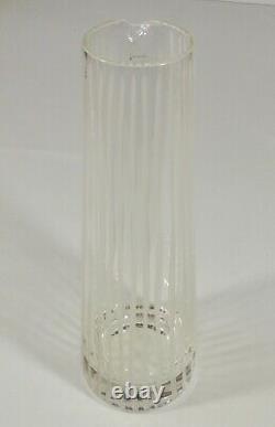 Venezia Salviati Murano Italy Cut Crystal Glass Graffiati Martini Pitcher Vase
