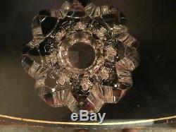 Very Large and Heavy St. Louis Cut Crystal Vase 8 Tall, Signed