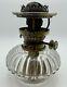 Victorian Cut Crystal Hinks No2 Glass Oil Lamp Circa 1870 With Burner Key