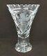 Vintage 24% Lead Crystal Etched Hand Cut Vase Germany Lausitzer Glas