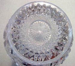 Vintage 6 AMERICAN BRILLIANT ABP Pinwheel CUT CRYSTAL Glass SAW TOOTH Edge VASE