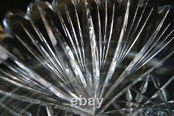 Vintage American Brilliant Cut Glass Crystal Celery Vase Footed Pedestal Ornate