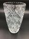Vintage American Brilliant Period Cut Glass 7 Crystal Vase With Pinwheel Pattern