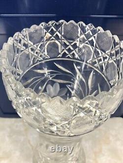 Vintage American Brilliant Period Pairpoint Cut Crystal Vase Early 1900s 12