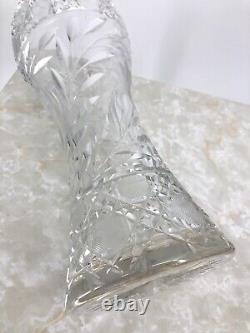 Vintage American Brilliant Period Pairpoint Cut Crystal Vase Early 1900s 12