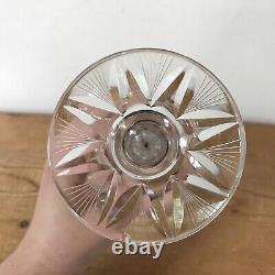 Vintage Antique American Brilliant ABCG Heavy Crystal Cut Glass Trumpet Vase 8
