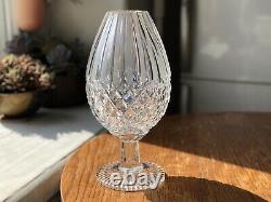 Vintage Art Glass Vase Sculpture Vintage Clear Hand Cut Crystal