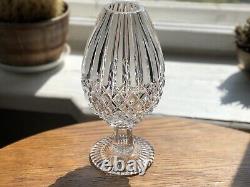 Vintage Art Glass Vase Sculpture Vintage Clear Hand Cut Crystal