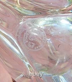 Vintage Baccarat Heavy Cut Crystal French Vase, Thick, 8 tall