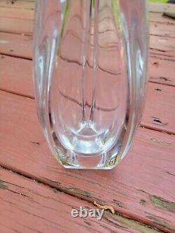 Vintage Baccarat Heavy Cut Crystal French Vase, Thick, 8 tall