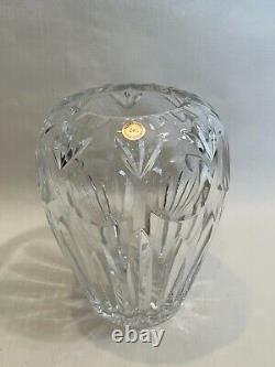 Vintage Bleikristall 24% Cut Crystal Bavaria Germany Vase, 8 1/4 Tall, 7 Wide