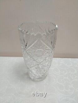 Vintage Bohemia Cut Crystal Vase
