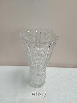 Vintage Bohemia Cut Crystal Vase
