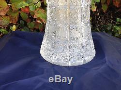 Vintage Bohemia Queen Lace Cut 24% Crystal Vase 12 Mint Nib