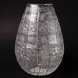 Vintage Bohemia Queen Lace Cut Crystal Vase 11