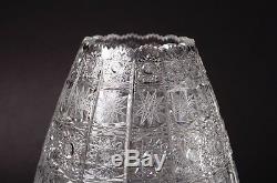 Vintage Bohemia Queen Lace Cut Crystal Vase 11