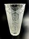 Vintage Bohemian Czech Hand Cut Crystal Panelled Queen Lace 9 7/8 Vase