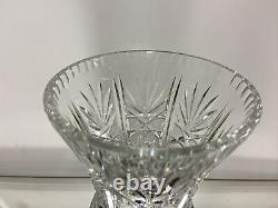 Vintage Bohemian lead crystal hand cut vase