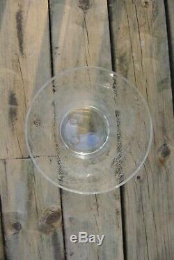 Vintage Clear Cut Glass and Acid Etch Glass Vase