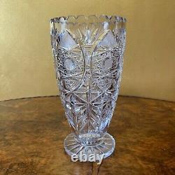 Vintage Crystal Cut Large Vase