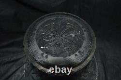 Vintage Crystal Shallow Wheel Cut Vase