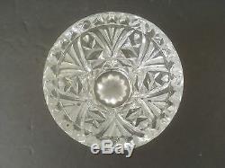 Vintage Cut Glass Crystal 3.5 Round Clear Mini-vase Decorative Collectible
