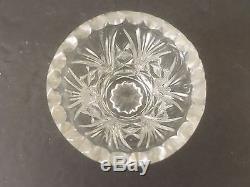 Vintage Cut Glass Crystal 3 Clear Round Mini-vase Decorative Collectible