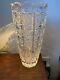 Vintage Cut To Clear Crystal Vase From Gus Khrustalny Ussr/soviet 9.75 Tall New