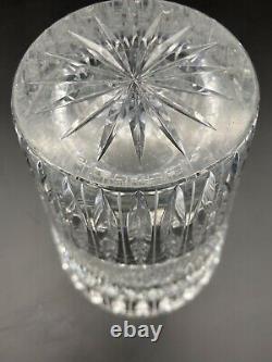Vintage Czechoslovakia Crystal Bohemia Hand Cut Glass Bouquet Vase Centerpiece