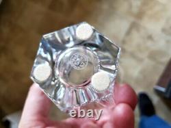 Vintage French Baccarat Cut Crystal Tallyrand Art Glass Bud Flower Vase 5-1/2