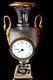 Vintage French Baccarat Empire Style Crystal And Ormolu Vase Clock