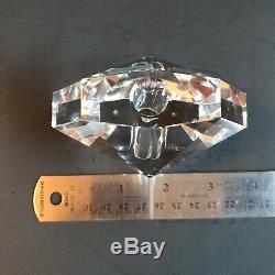 Vintage HOYA Cut Crystal Faceted Sculpture Japan NIB Vase Paperweight Pen Holder