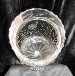 Vintage Hand Cut Brilliant Crystal Vase 10