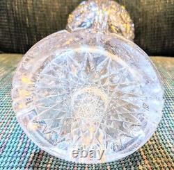 Vintage Heavy 5.11 Pound Brilliant-cut style Crystal Vase 12