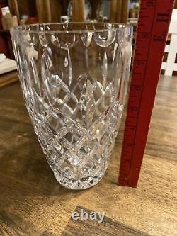 Vintage Heavy Pressed Crystal Vase European 8