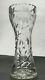 Vintage Large Hand-cut Lead Crystal Decorative Etched Heavy Glass Flower Vase