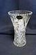 Vintage Large Heavy Bohemian Cut Glass Crystal Vase Made In Czechoslovakia