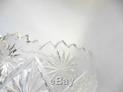 Vintage Lead Crystal Vase Cut Glass