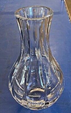 Vintage Nambe Lead Crystal Glass Vase Heavy Cut Large Handcrafted Art 11 RARE