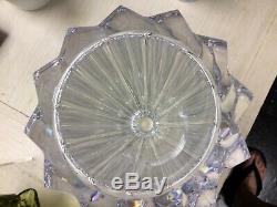 Vintage Orrefors Cut Lead Crystal 8.4 lbs Vase Numbered Signed Sweden 1960s